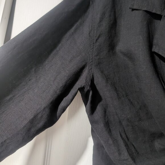 Aritzia Wilfred Free | Aperitif Tie-front Linen Top In Black - Picture 8 of 10